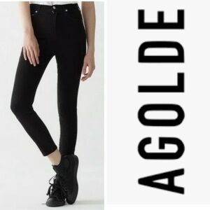 AGOLDE Filter Free High Rise Stretch Jeans Black Size 28